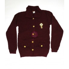 Кофта для девочки вязанная на пуговицах Нанэ Ugurcan бордовый Кофта для девочки вязанная на пуговицах Нанэ Ugurcan бордовый