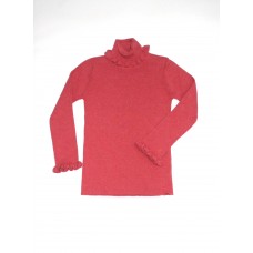 Водолазка для девочки вязанная с рюшами Baynas коралловый Водолазка для девочки вязанная с рюшами Baynas коралловый