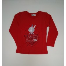 Кофта для девочки хб Зайка Tuffy красный Кофта для девочки хб Зайка Tuffy красный