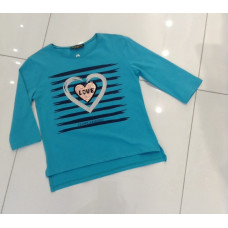 Кофта для девочки три четверти Love MiniModa голубой Кофта для девочки три четверти Love MiniModa голубой