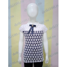 Блузка короткий рукав Солнышко 6056 Minimoda белый Блузка короткий рукав Солнышко 6056 Minimoda белый