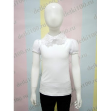 Кофта короткий рукав кружево воротник 10031 Matilda белый Кофта короткий рукав кружево воротник 10031 Matilda белый