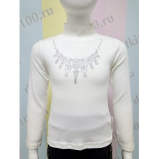 Водолазка длинный рукав горло стойка стразы 517 Hasan молочный Водолазка длинный рукав горло стойка стразы 517 Hasan молочный