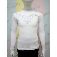 Водолазка длинный рукав горло стойка стразы 516 Hasan белый Водолазка длинный рукав горло стойка стразы 516 Hasan белый