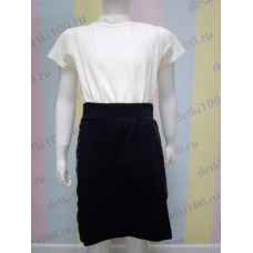 Юбка прямая с паетками Deco черный Юбка прямая с паетками Deco черный