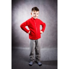 Кофта флисовая на замке однотонный CRUMBS красный Кофта флисовая на замке однотонный CRUMBS красный