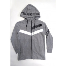 Толстовка с капюшоном на замке клин белый Fagis серый Толстовка с капюшоном на замке клин белый Fagis серый