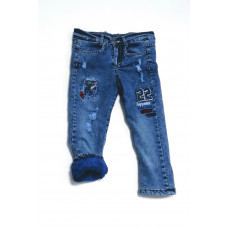 Джинсы для мальчика утепленные евромех с вышивкой VERDO Джинсы для мальчика утепленные евромех с вышивкой VERDO