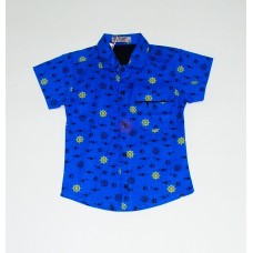 Рубашка короткий рукав Море NJN цвет синий Рубашка короткий рукав Море NJN цвет синий