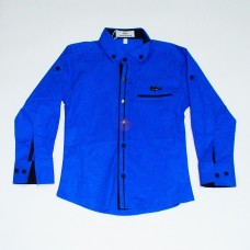 Рубашка длинный рукав цветная Lacost синий Рубашка длинный рукав цветная Lacost синий