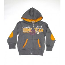 Кофта для мальчика на замке с капюшоном Bay Figo серый