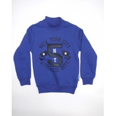 Кофта для мальчика начес высокое горло 5 Moccis синий