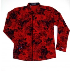 Рубашка длинный рукав цветы 18-5424 NJN красный Рубашка длинный рукав цветы 18-5424 NJN красный