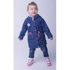 Парка для девочки Аврора Батик, принт синий Парка для девочки Аврора Батик, принт синий