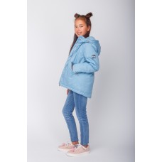 Парка для девочки утеплитель 100 Элла Батик сероголубой Парка для девочки утеплитель 100 Элла Батик сероголубой