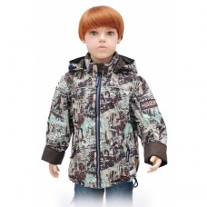 Куртка-ветровка дм А-34-13 Rusland, принт коричневый Куртка-ветровка дм А-34-13 Rusland, принт коричневый