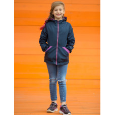 Ветровка для девочки флис Аврора Николь синий Ветровка для девочки флис Аврора Николь синий