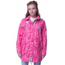 Парка для девочки утепленная Джес Батик, принт розовый Парка для девочки утепленная Джес Батик, принт розовый