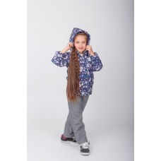 Комплект для девочки утепленный 120 Пуговка Батик синий Комплект для девочки утепленный 120 Пуговка Батик синий