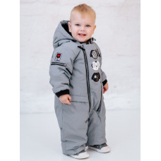 Комбинезон утепленный 100 Непоседа Батик серо-синий Комбинезон утепленный 100 Непоседа Батик серо-синий