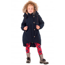 Парка для девочки зима 300 Лилу Батик, синий Парка для девочки зима 300 Лилу Батик, синий